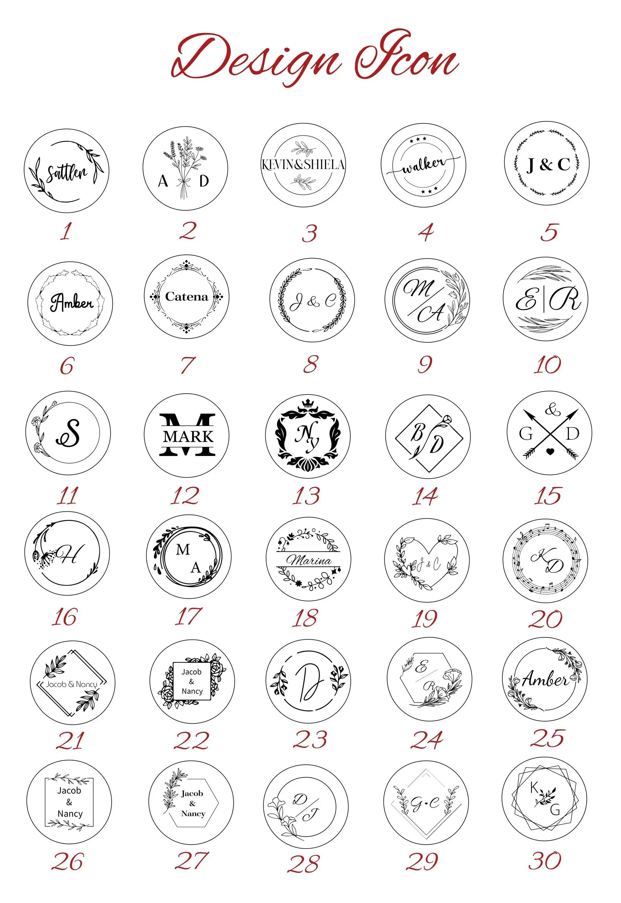 Custom Wax Seal Stamp | Personalized Stamp for Wedding Invitations & Branding & Gifts