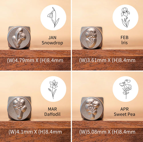 Birth Month Flower Metal Stamps | DIY Jewelry Tools