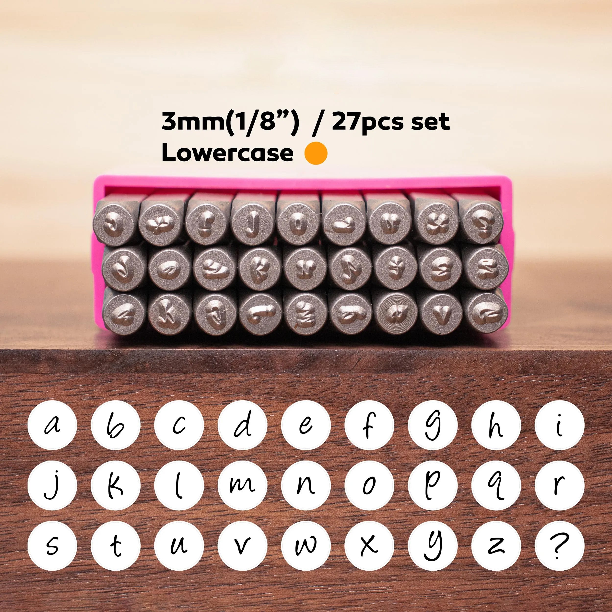 3mm Uppercase, Lowercase & Number Metal Stamps | DIY Jewelry Tools