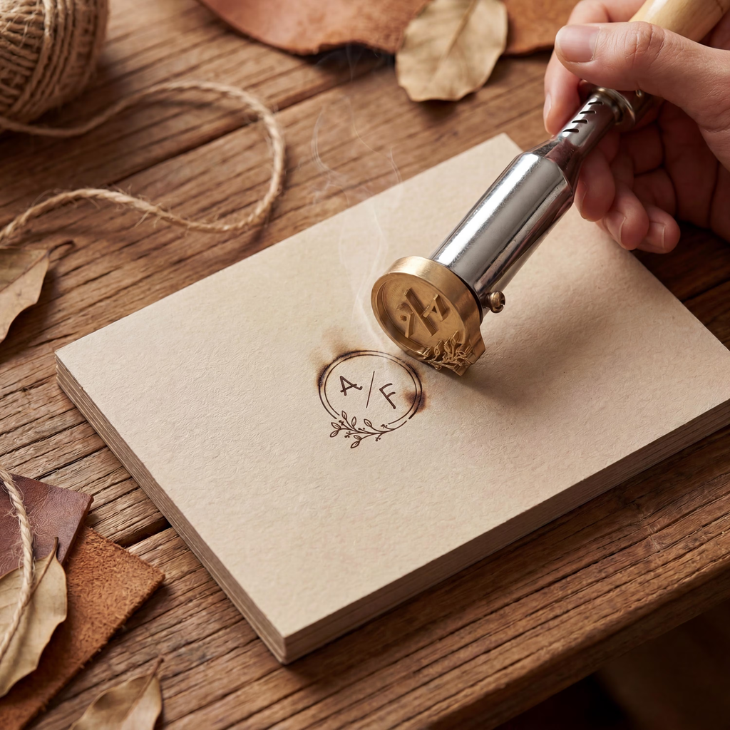 Custom Paper Branding Iron | Personalized Heat Stamp for Packaging & Crafts