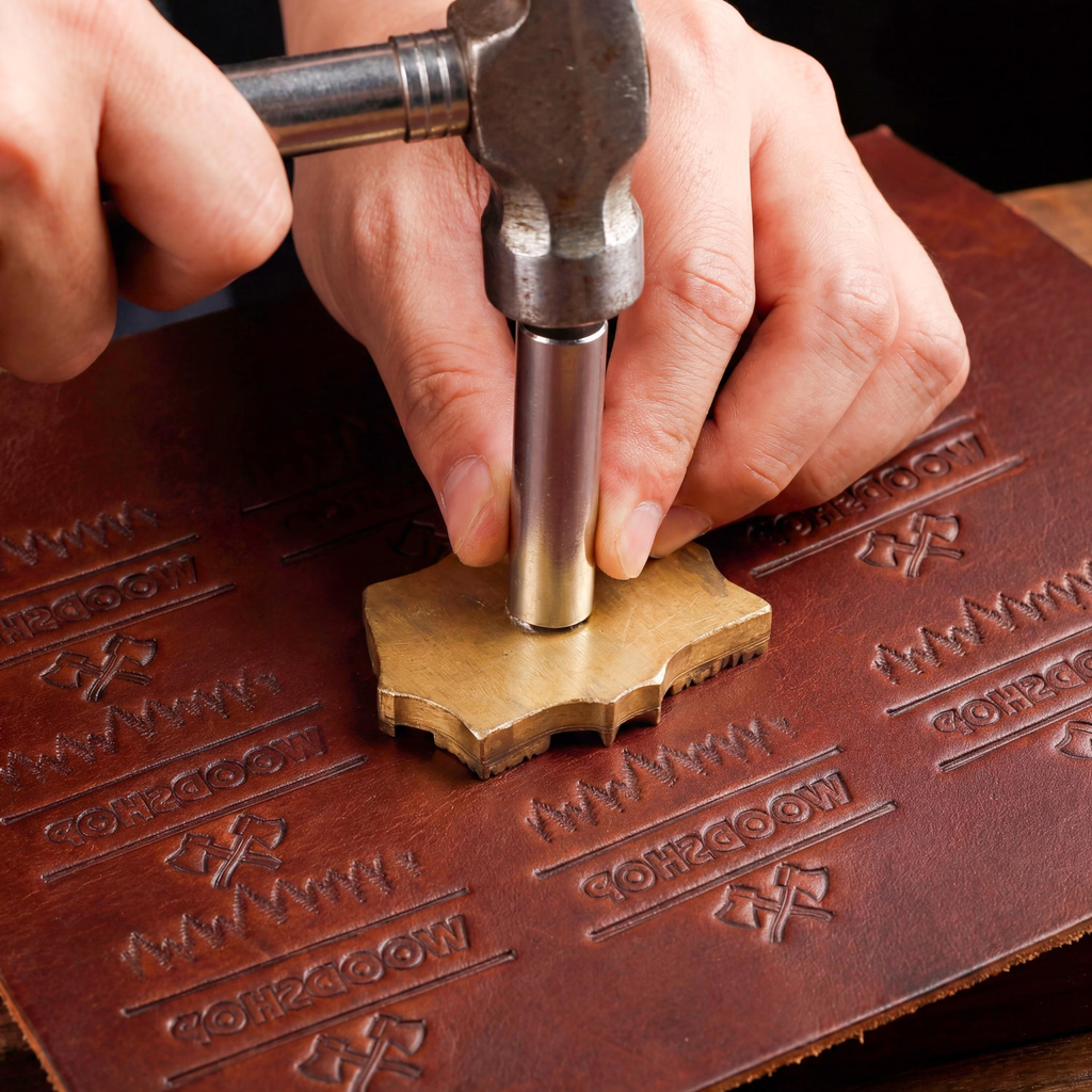Custom Brass Leather Stamp | Personalized Hammer Punch Tool