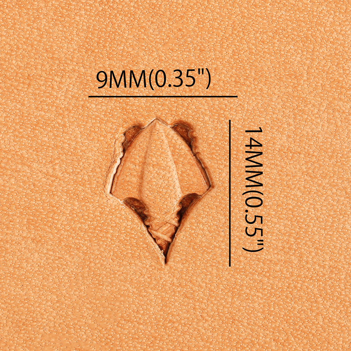 Stone Arrowhead Brass Stamp | DIY Leathercraft Tools - ELT044
