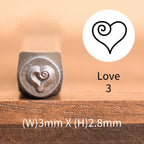 Heart Print Metal Stamp Set | DIY Jewelry Tools