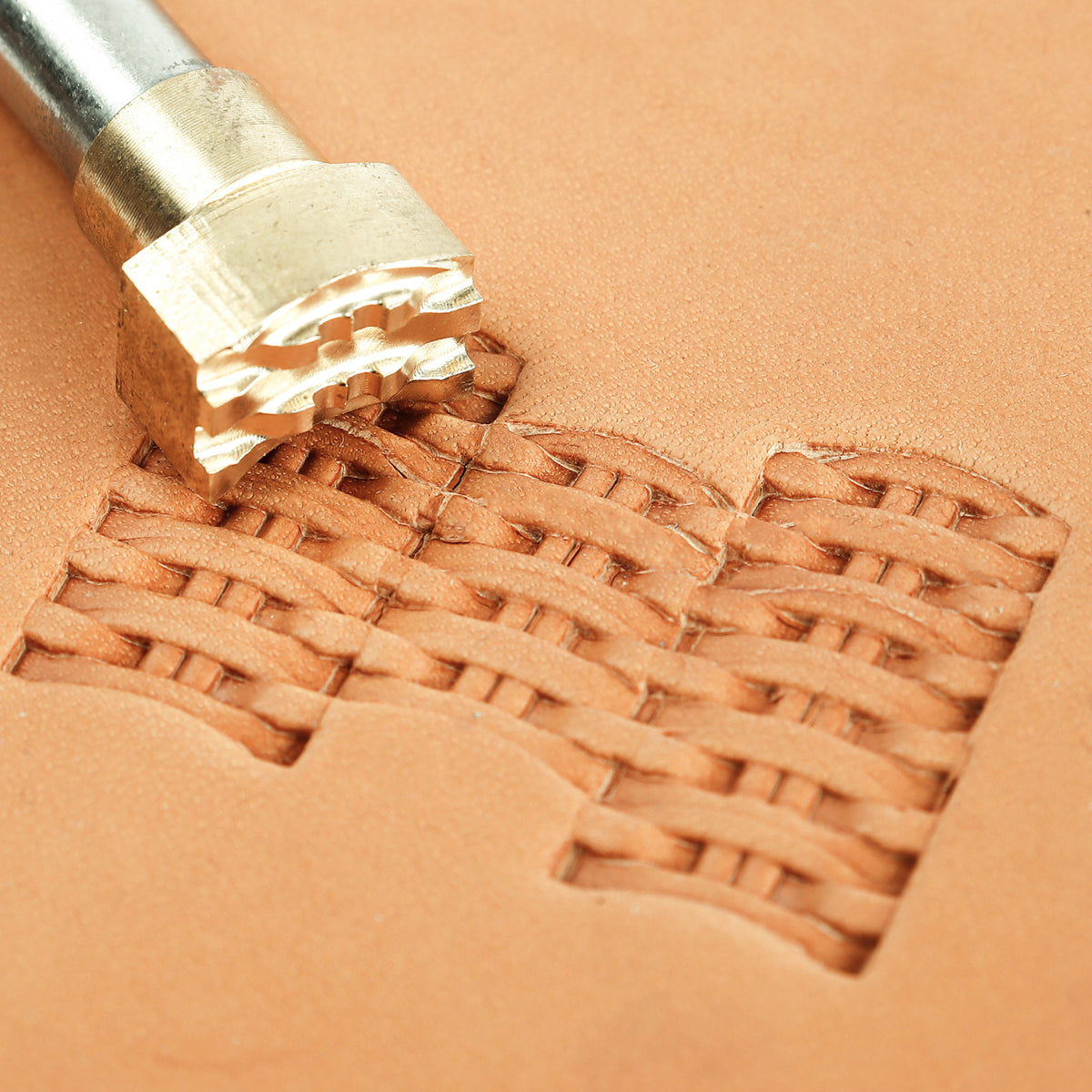Double Bar Basket Weave Metal Stamp | DIY Leathercraft Tools
