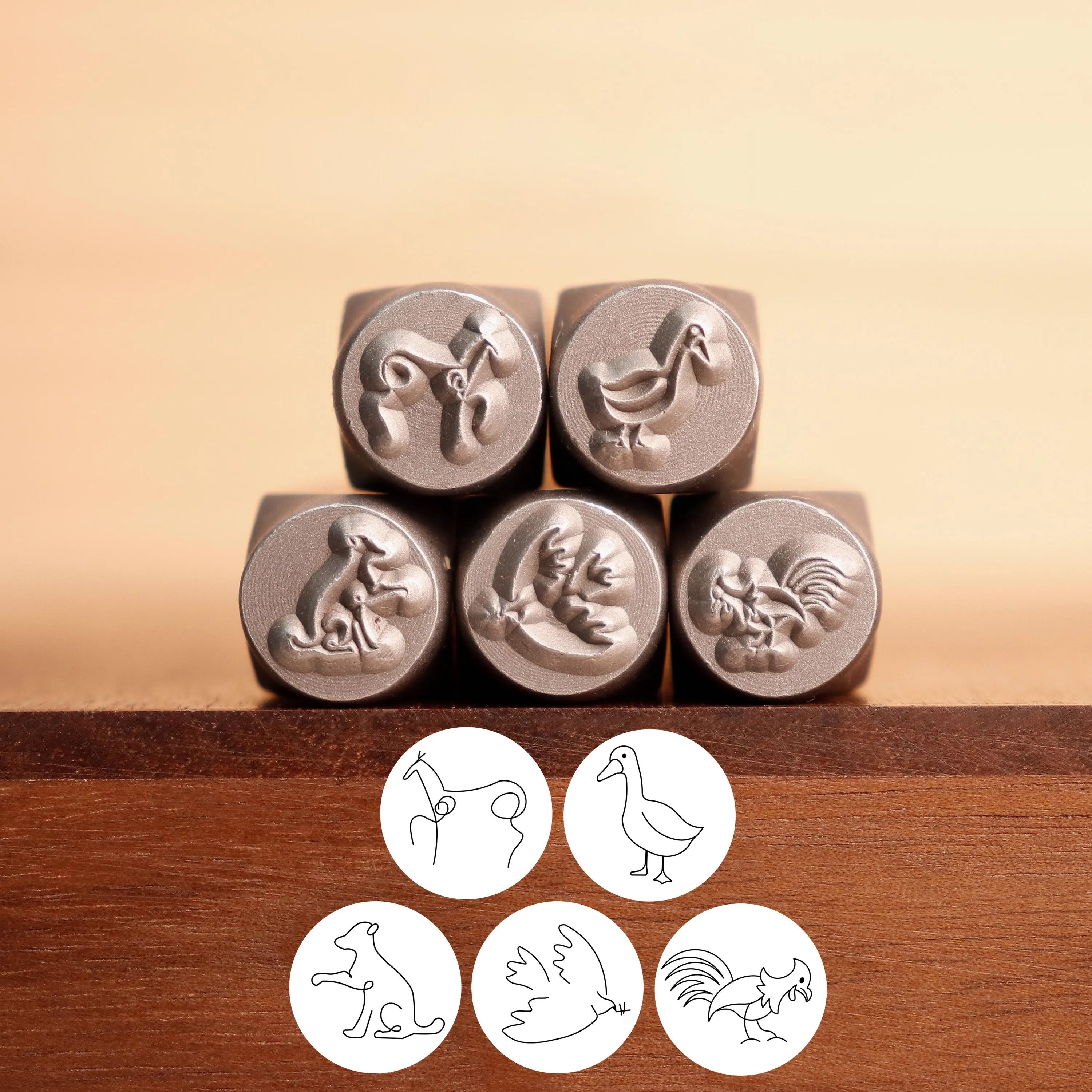 Lines Animal Metal Stamps Set | DIY Jewelry Tools