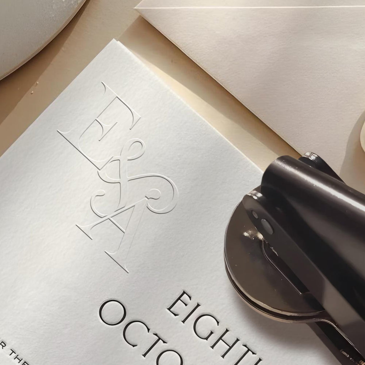 Custom Name Embosser | Wedding Official Certification Stamp