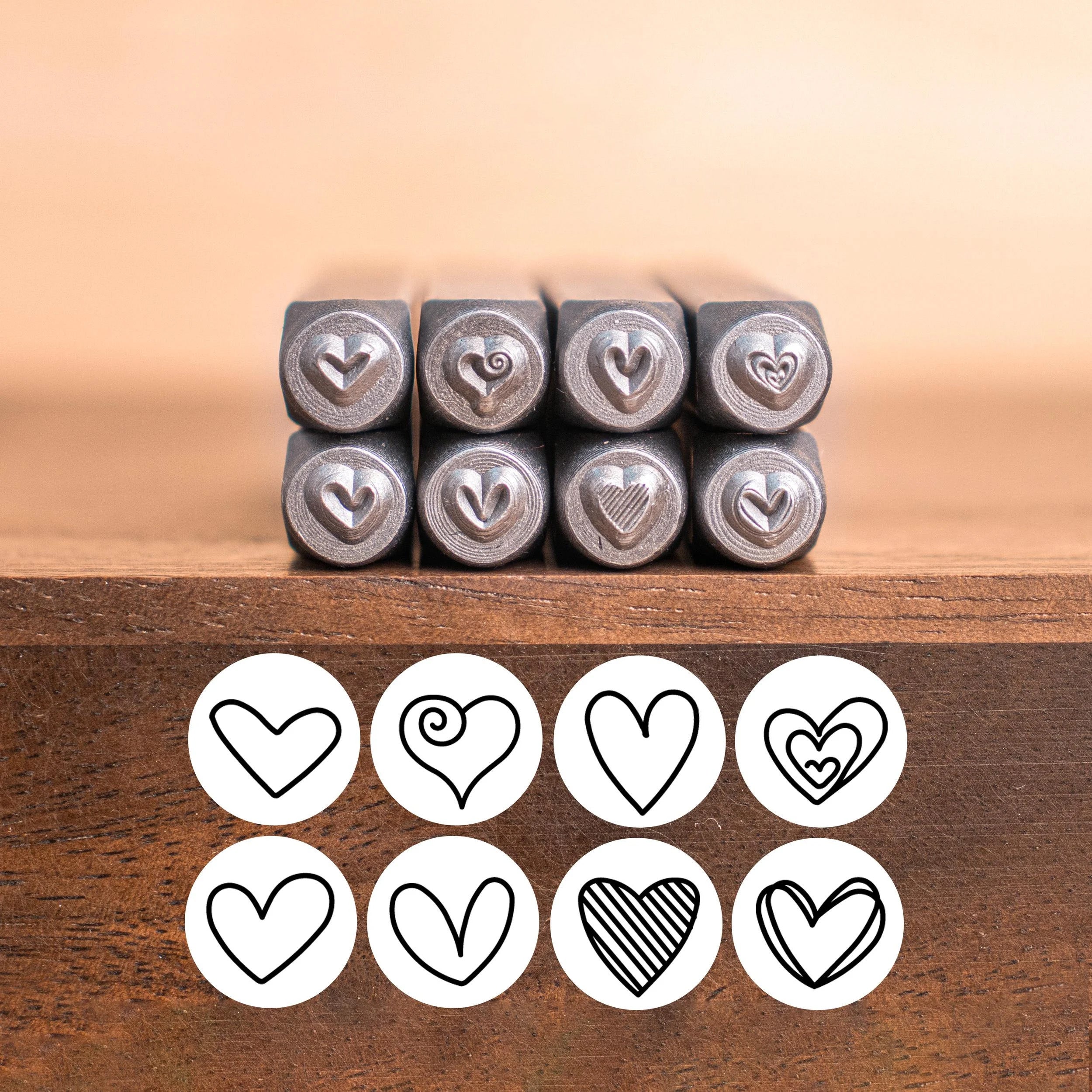 Heart Print Metal Stamp Set | DIY Jewelry Tools
