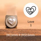 Heart Print Metal Stamp Set | DIY Jewelry Tools