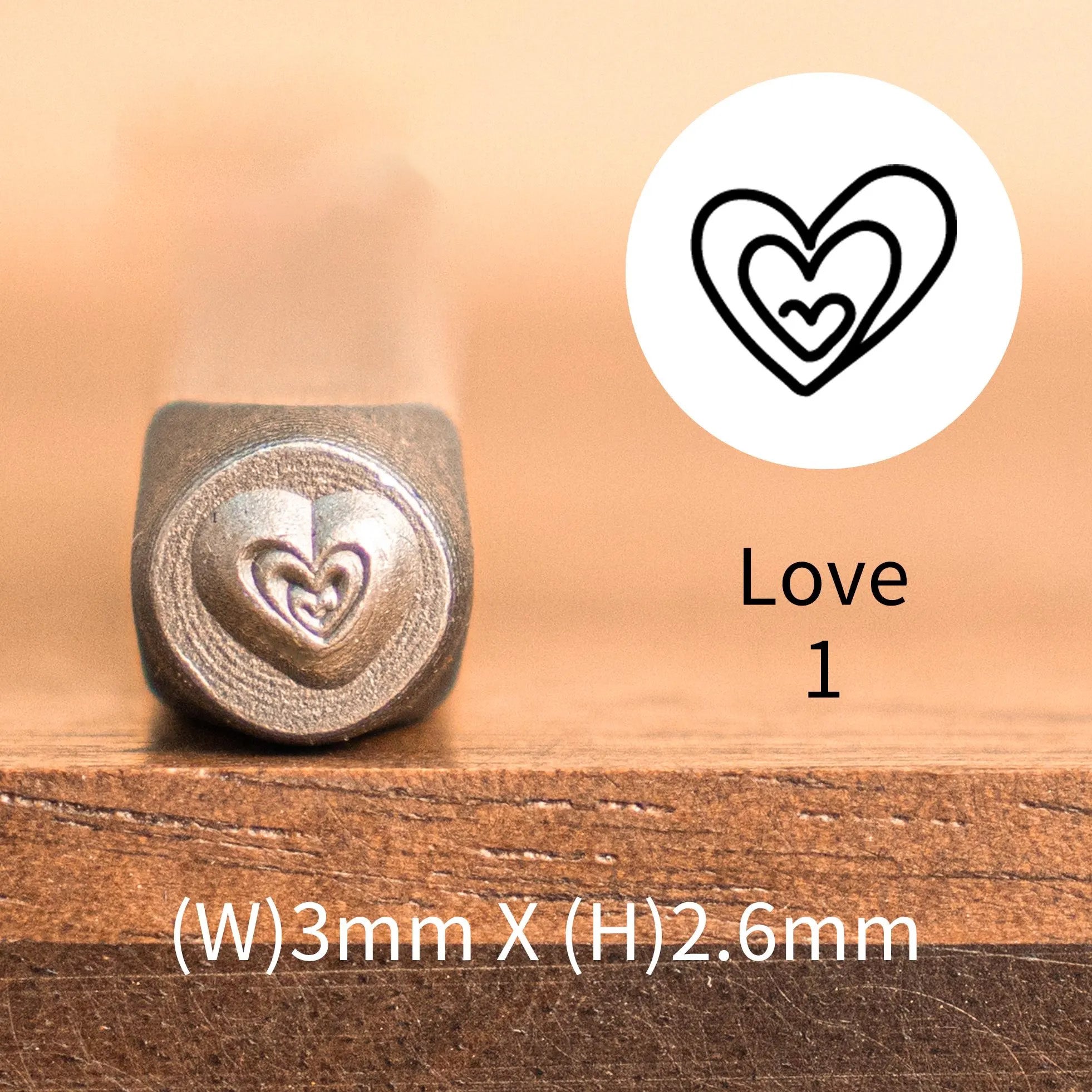 Heart Print Metal Stamp Set | DIY Jewelry Tools