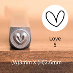 Heart Print Metal Stamp Set | DIY Jewelry Tools