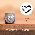 Heart Print Metal Stamp Set | DIY Jewelry Tools