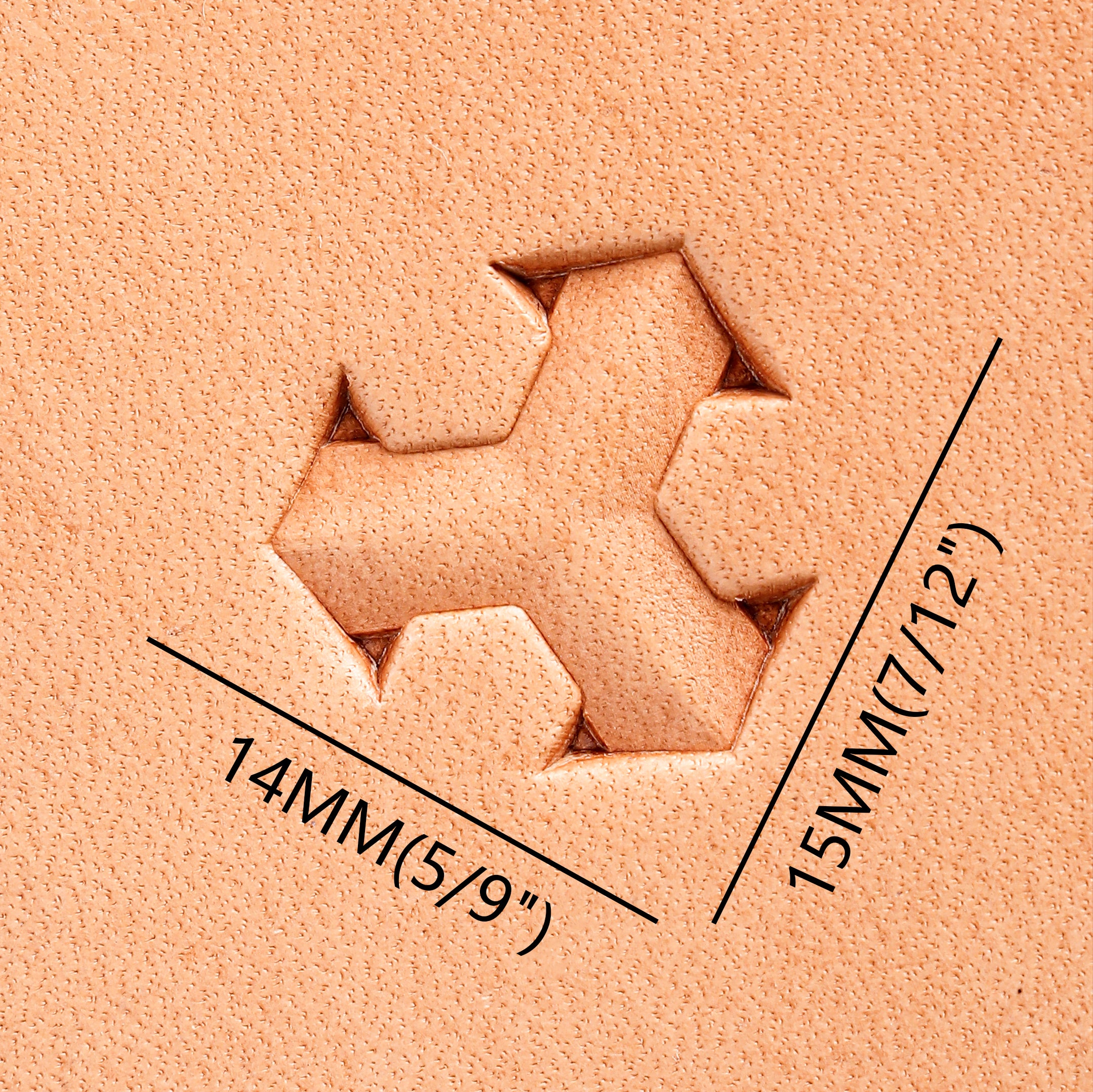 Interlocking Shapes Geometric Metal Stamp | DIY Leathercraft Tools