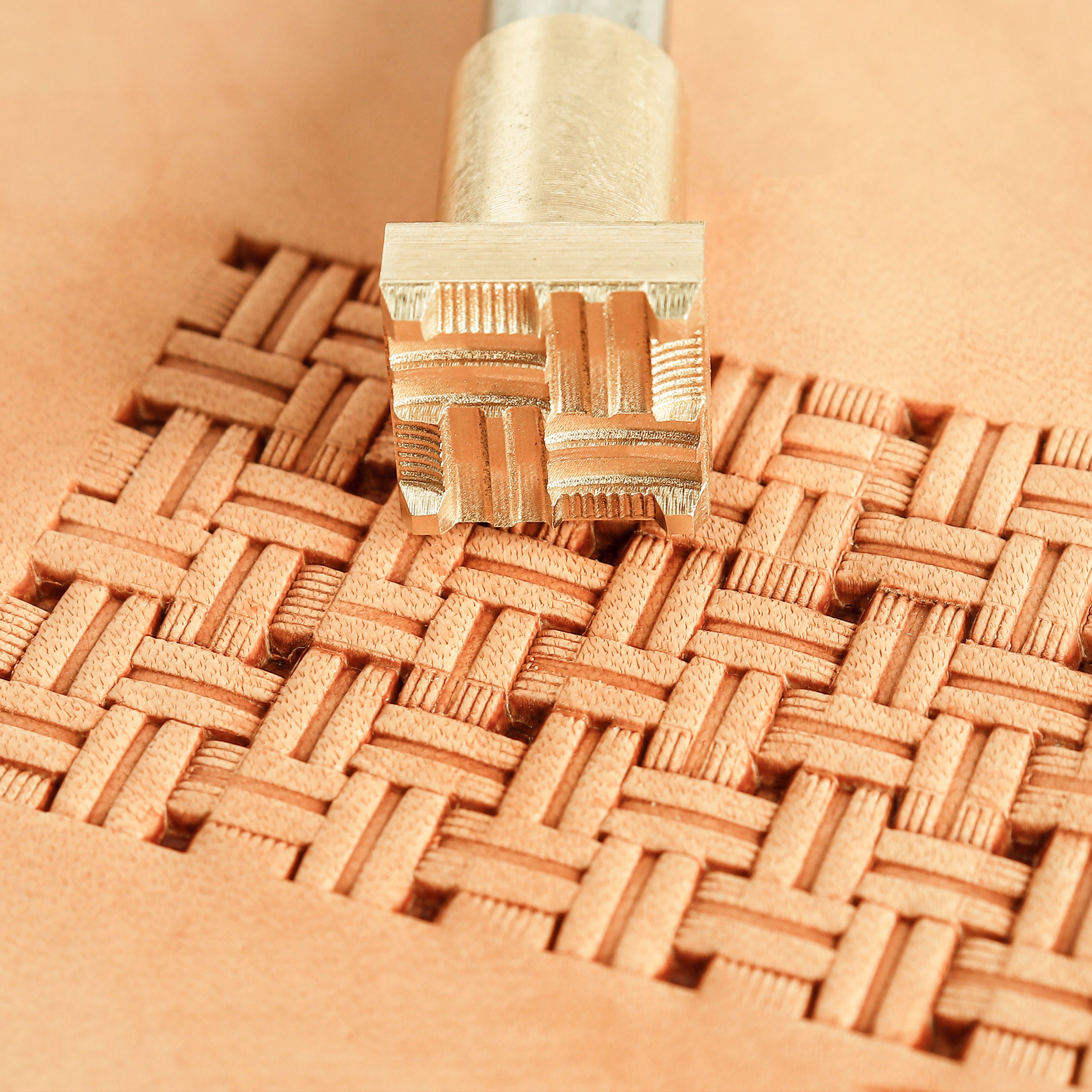 Lattice Weave Metal Stamp | DIY Leathercraft Tools