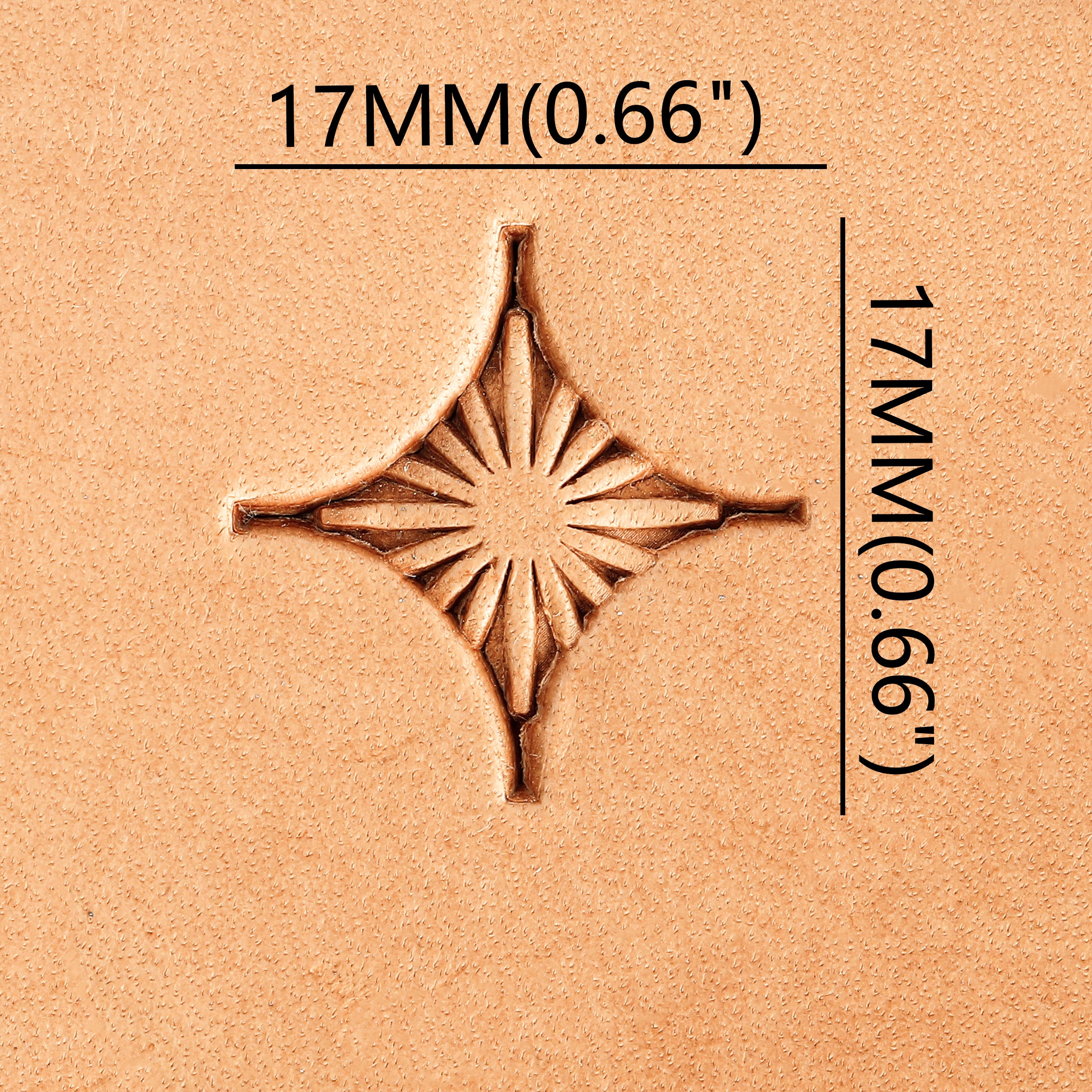 Starburst Geometric Metal Stamp | DIY Leathercraft Tools