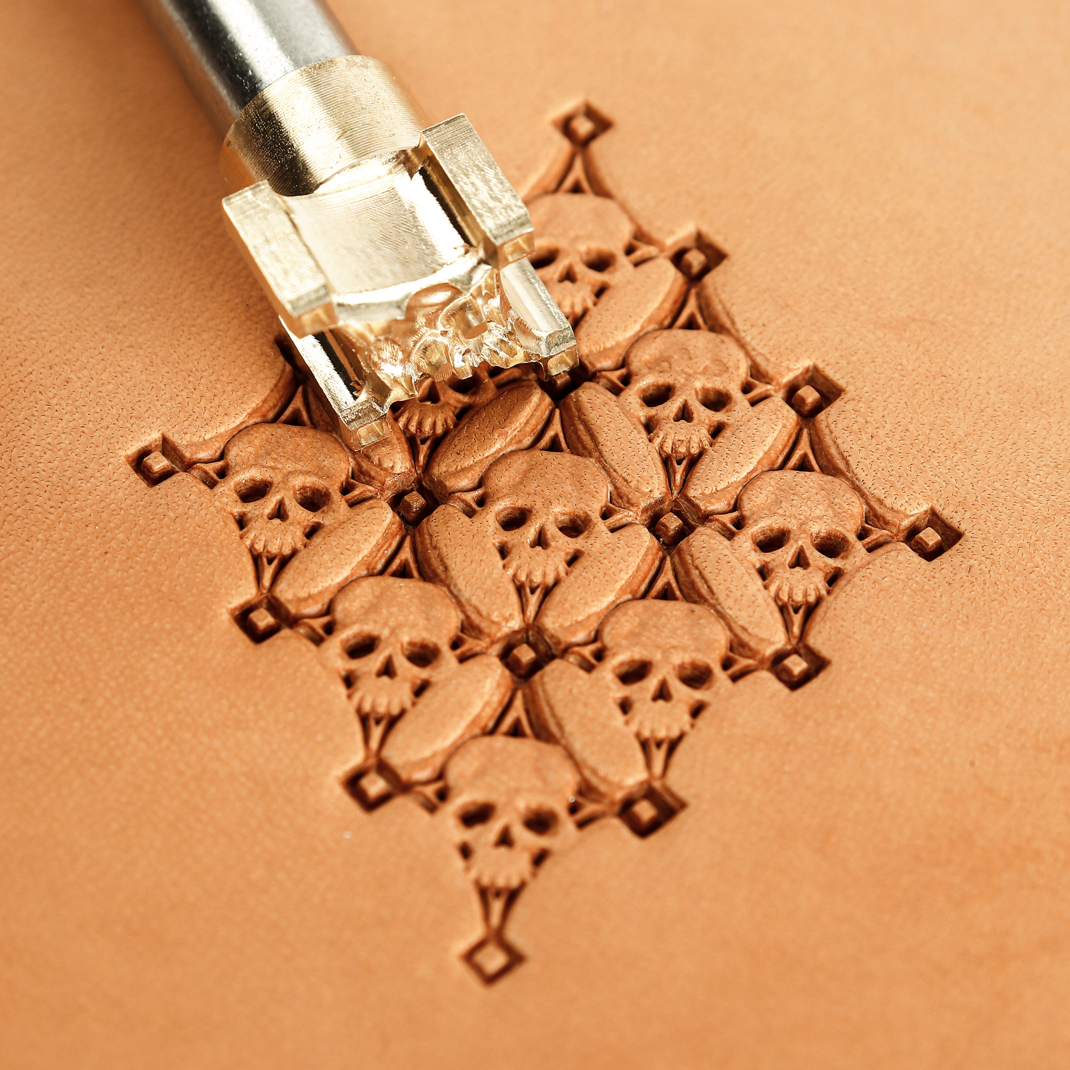 Skull Geometric Metal Stamp | DIY Leathercraft Tools