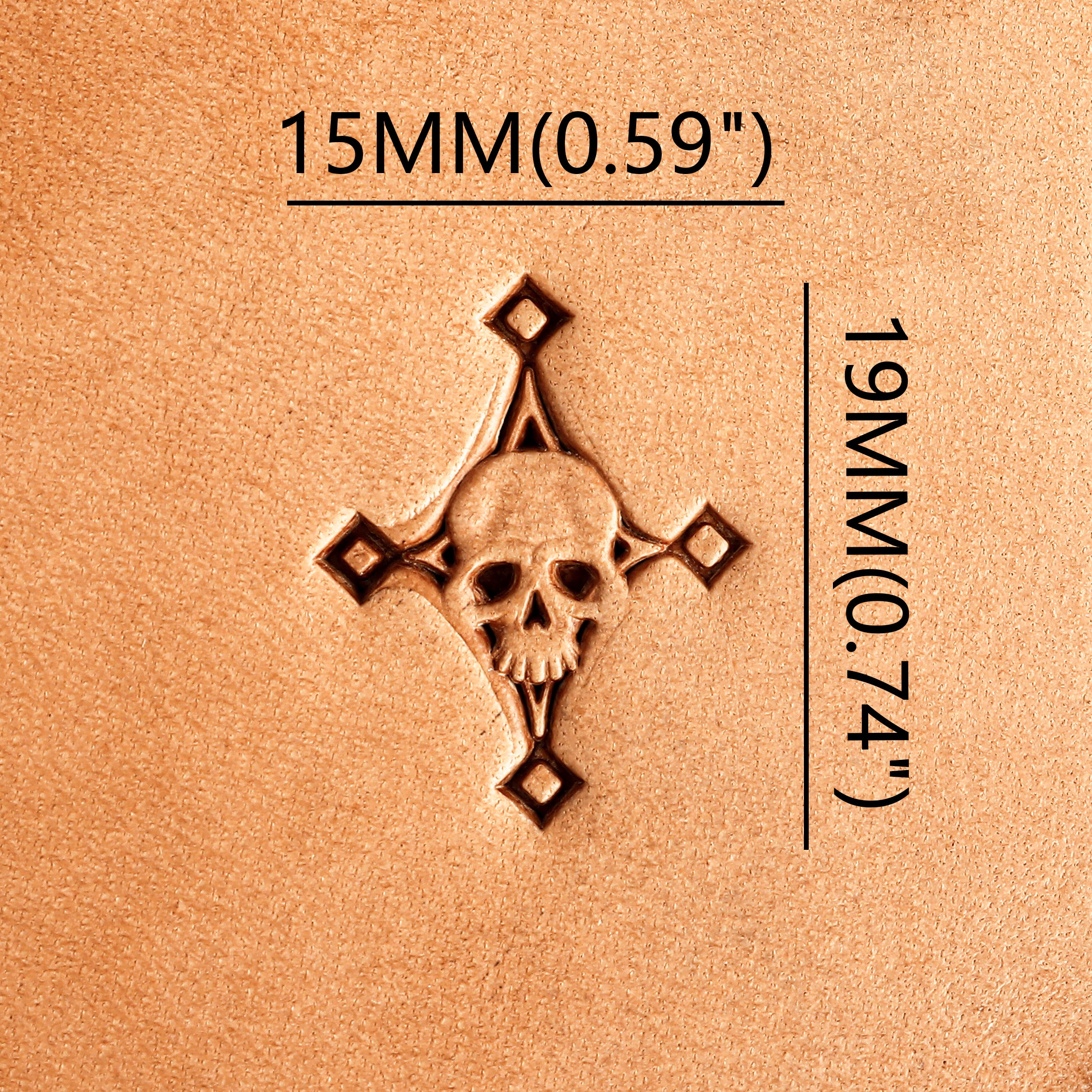 Skull Geometric Metal Stamp | DIY Leathercraft Tools