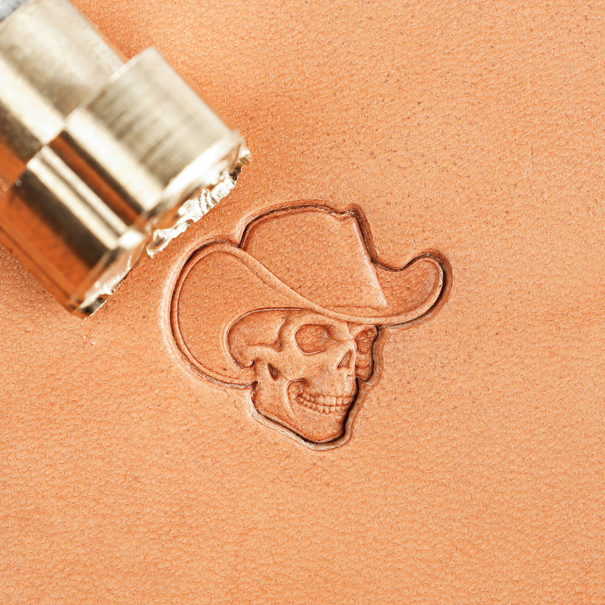 Skull with Hat Metal Stamp | DIY Leathercraft Tools - ELT023