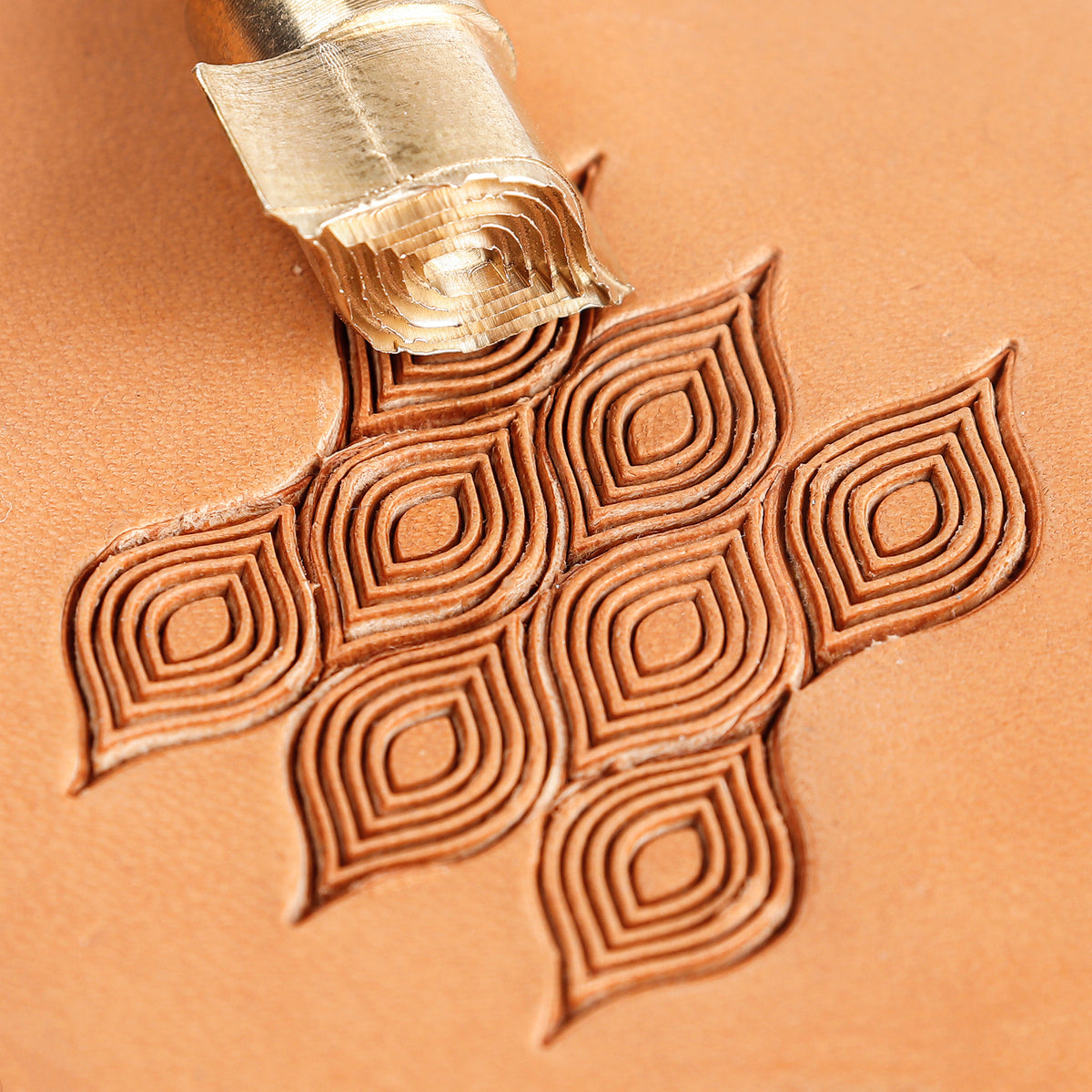 Concentric Teardrop Brass Stamp | DIY Leathercraft Tools - ELT033