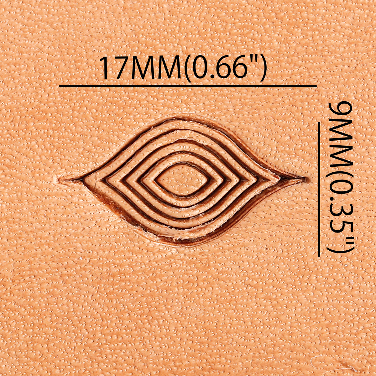 Concentric Teardrop Brass Stamp | DIY Leathercraft Tools - ELT033