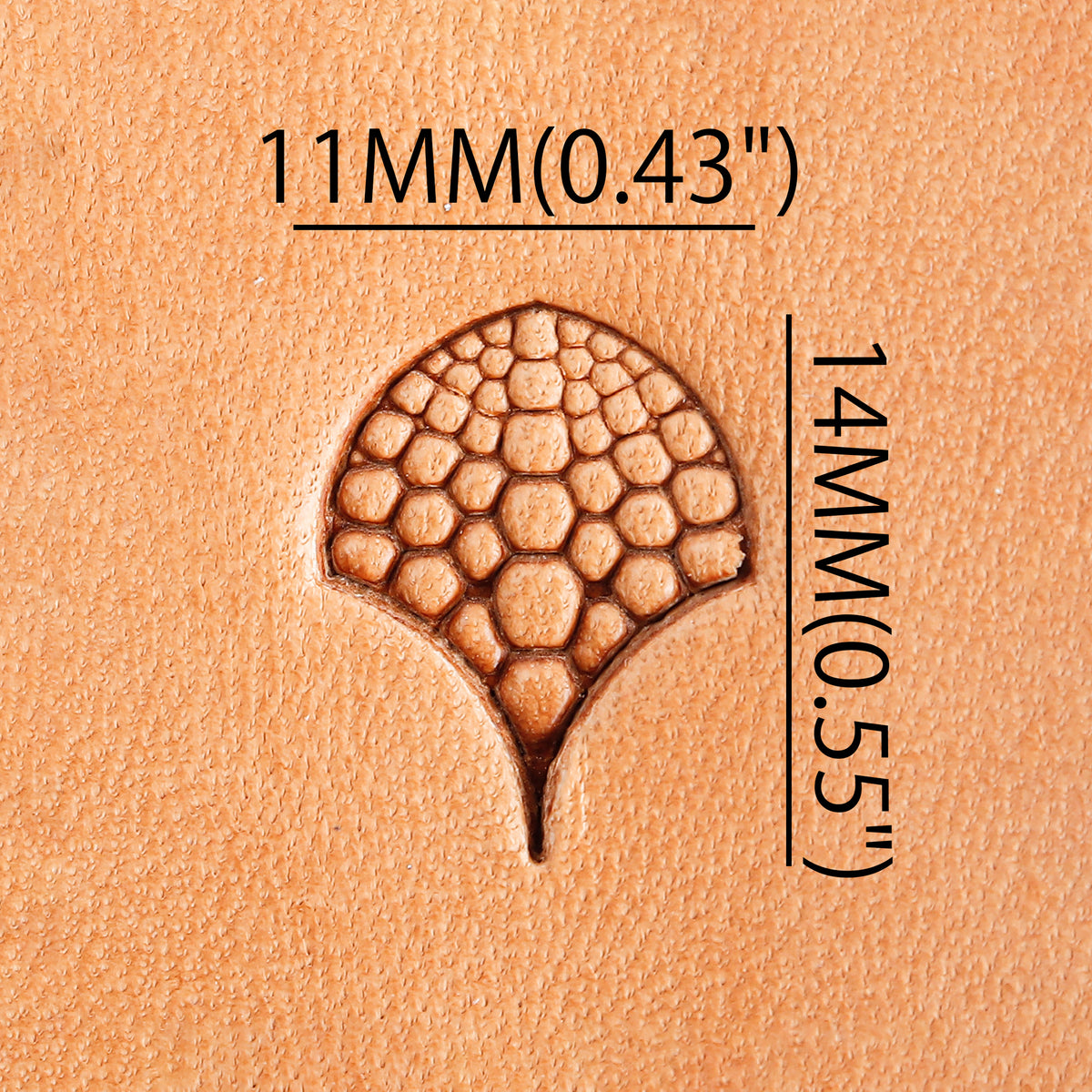 Dragon Scale Brass Stamp | DIY Leathercraft Tools - ELT028