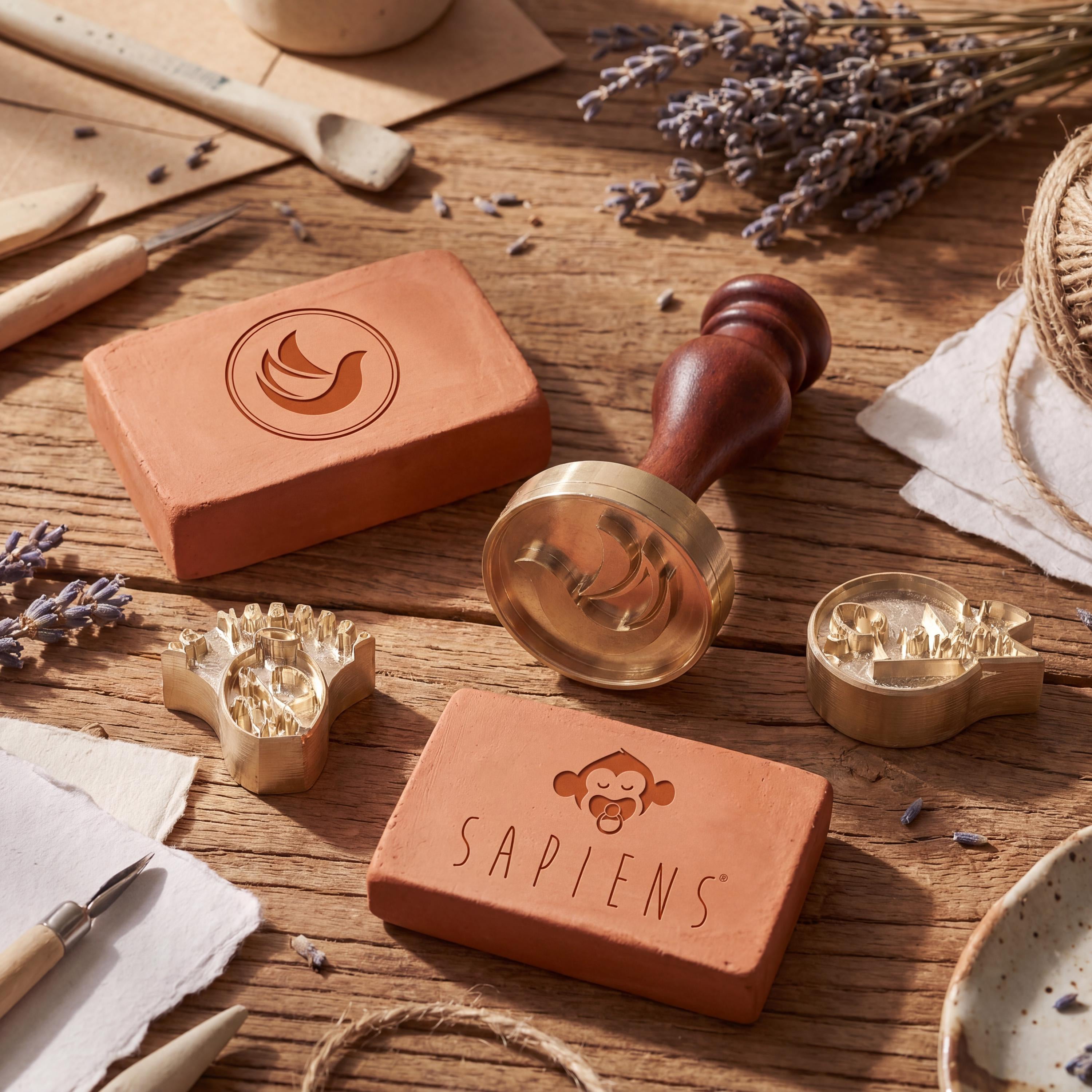 Custom Clay Logo Stamp | Personalized Ceramic Pottery Imprint Tool