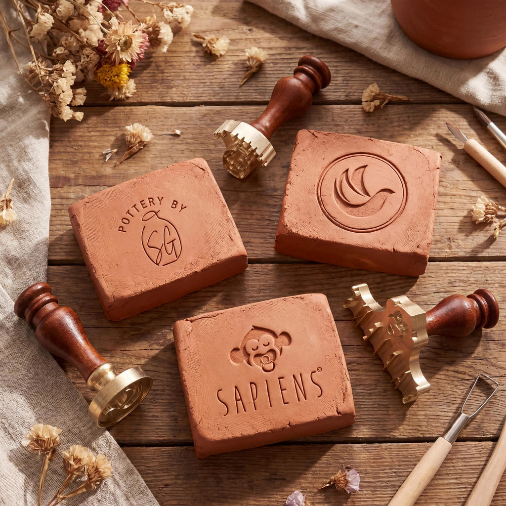 Custom Ceramic Signature Stamp | Personalized Soap Clay Imprint Tool