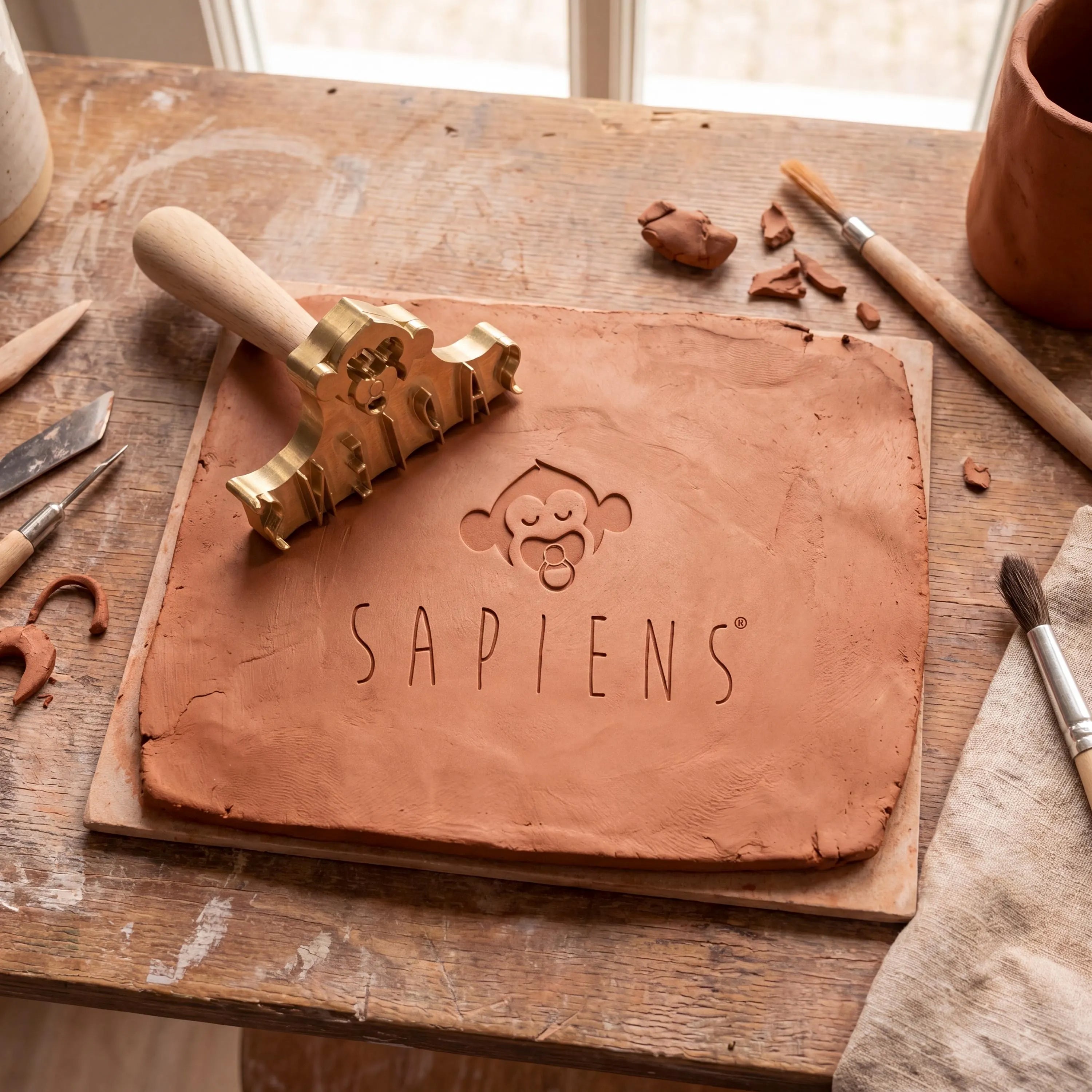Custom Ceramic Signature Stamp | Personalized Soap Clay Imprint Tool