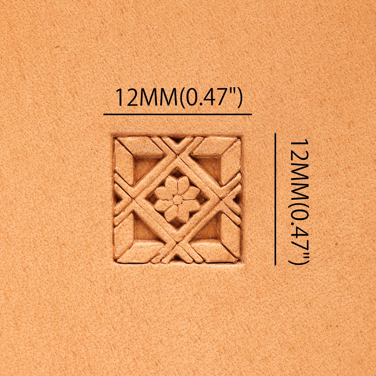 Octagram Lattice Brass Stamp | DIY Leathercraft Tools - ELT046