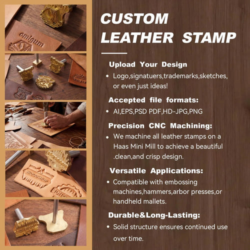 Custom Leather Stamp |  Personalized Logo / Artwork Embosser