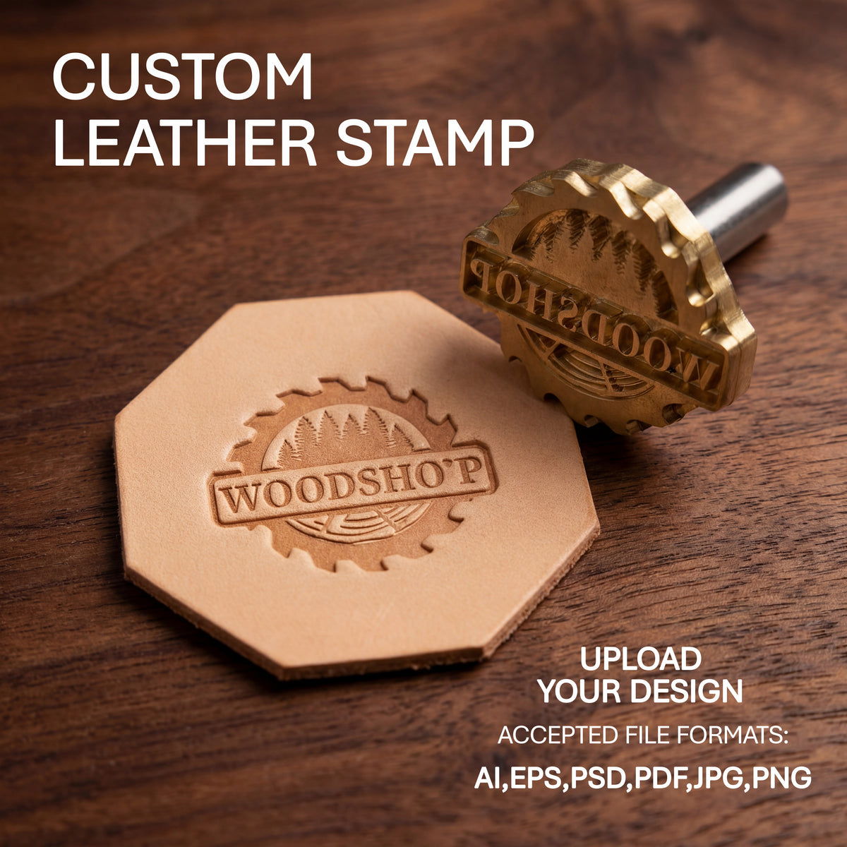 Custom Leather Stamp | Personalized Logo Embosser
