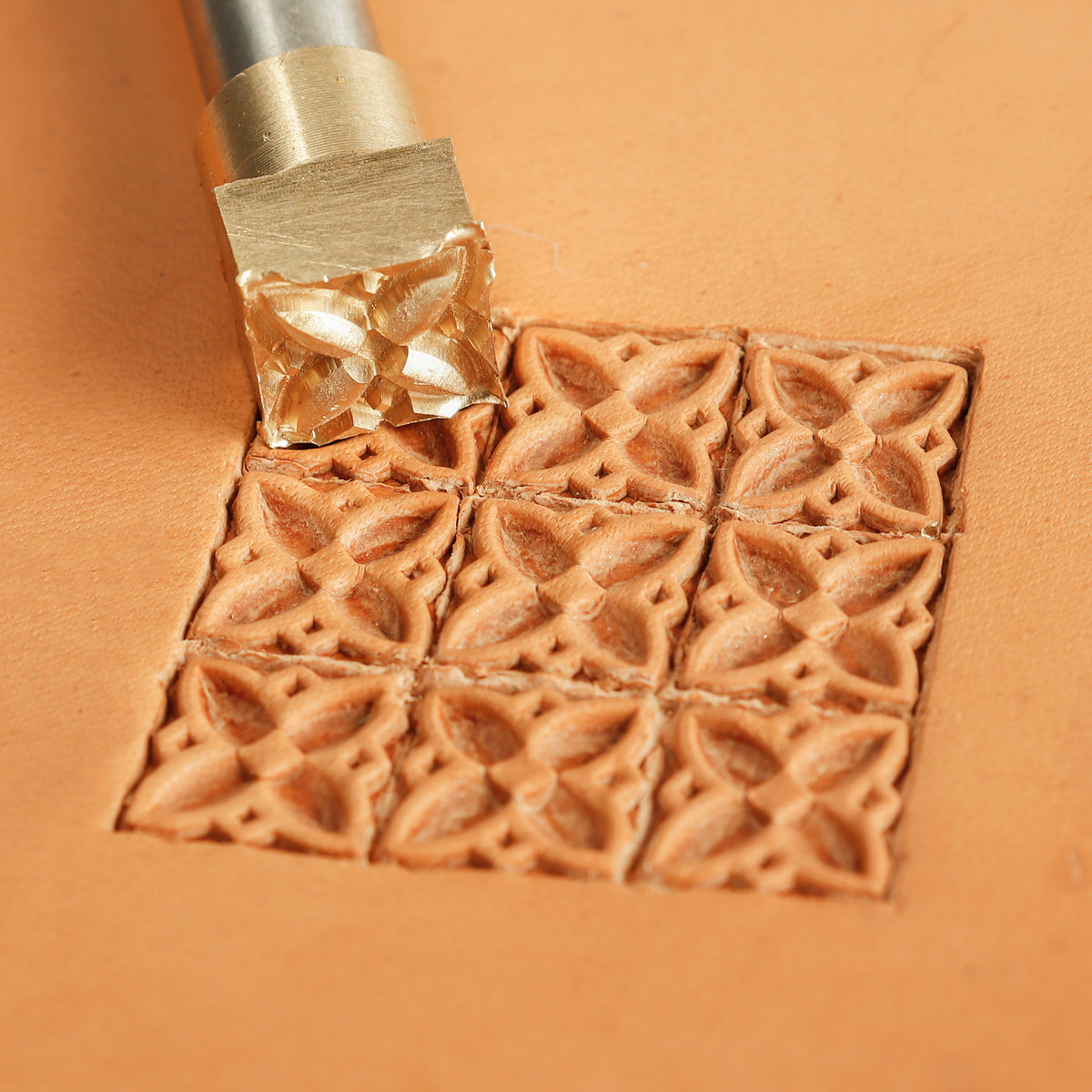 Geometric Flower Brass Stamp | DIY Leathercraft Tools - ELT040