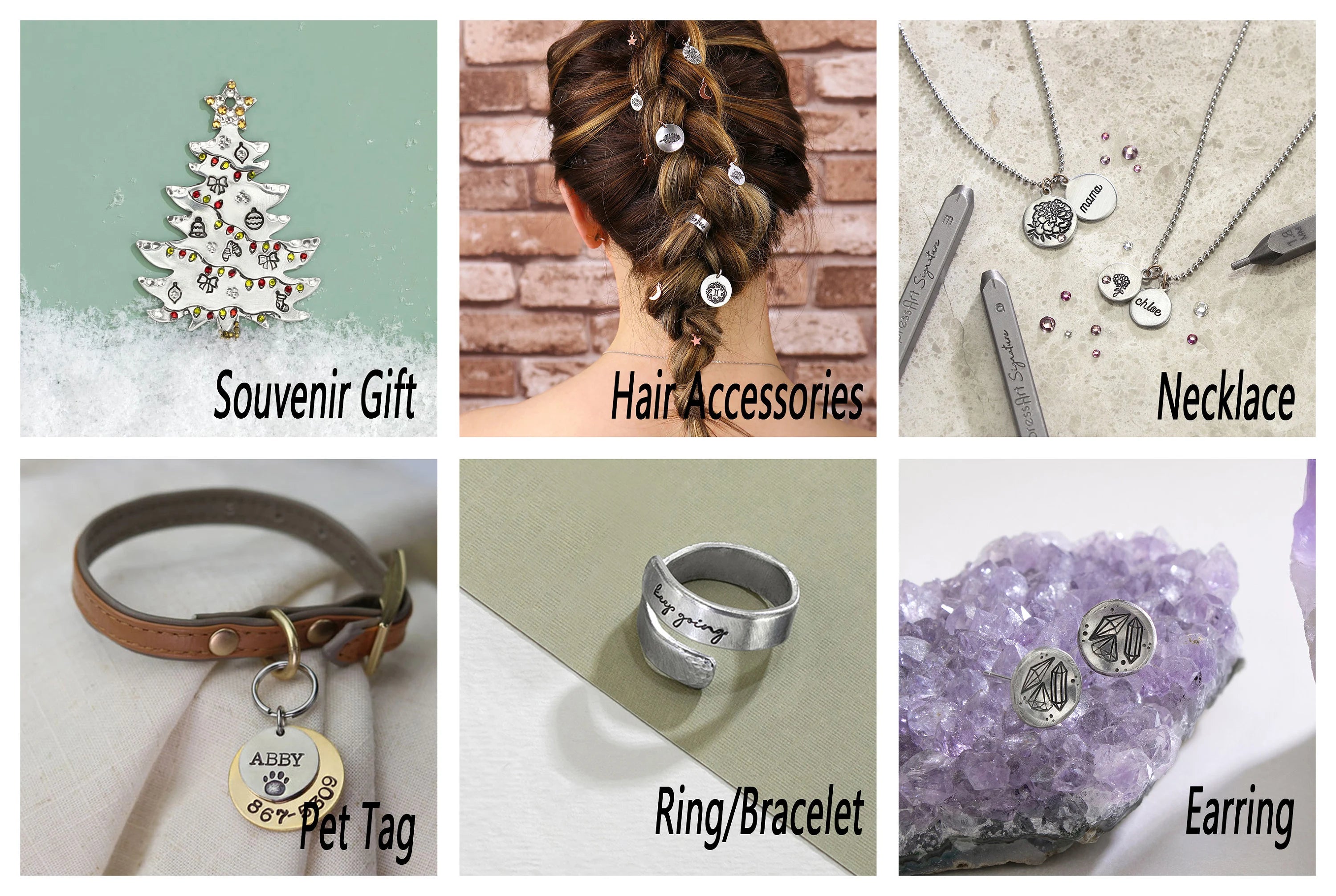 Heart Print Metal Stamp Set | DIY Jewelry Tools