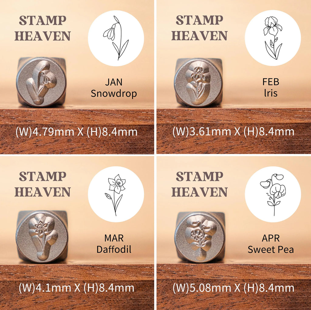 Birth Month Flower Metal Stamps | DIY Jewelry Tools