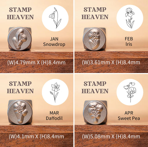 Birth Month Flower Metal Stamps | DIY Jewelry Tools