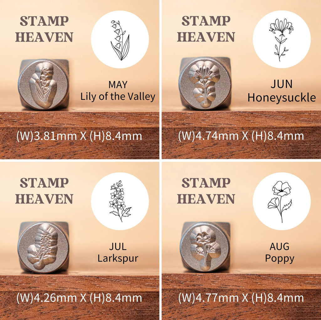 Birth Month Flower Metal Stamps | DIY Jewelry Tools