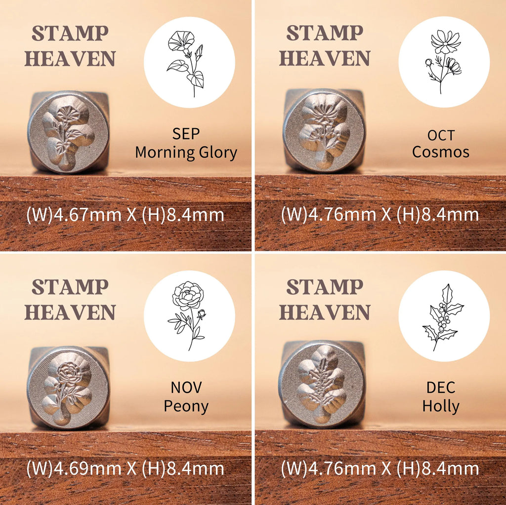 Birth Month Flower Metal Stamps | DIY Jewelry Tools